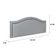 Cabeceira Queen Curva Luxo 160x60 Courino Cinza - Tachas Fumê