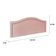 Cabeceira Queen Curva Luxo 160x60 Veludo Rosê - Tachas Fumê