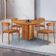 Mesa 135cm Laminado Com 4 Cadeiras Noronha Moderna Star Caramelo Imbuia Naturale