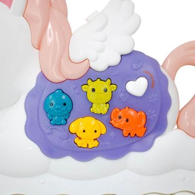 Teclado Piano Musical Bebe Brinquedo Infantil Divertido Som De Animais Unicornio