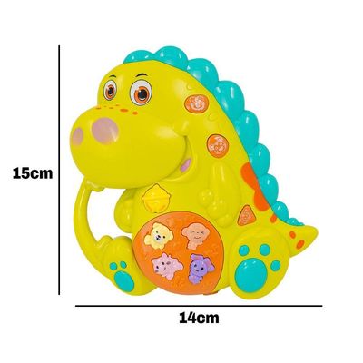 Teclado Piano Musical Bebe Brinquedo Infantil Divertido Som Dinossauro