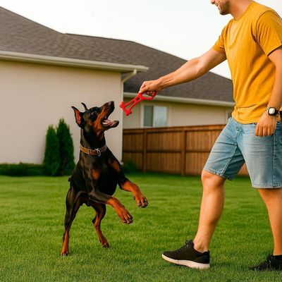 Mordedor Puxador Canino Brinquedo Cachorro Pet Diversão Azul