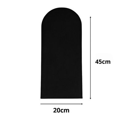 Cabeceira Nuvem Estofada Solteiro 5 Placas Em Suede 45x20cm Preto