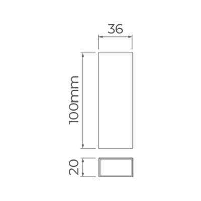 Arandela Stella Wall Mini Led 2 Fachos Abertos Ip65 5w Bivolt Preto - 3000k - Luz Amarela