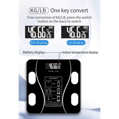Balança Digital Corporal Bioimpedância Bluetooth Imc