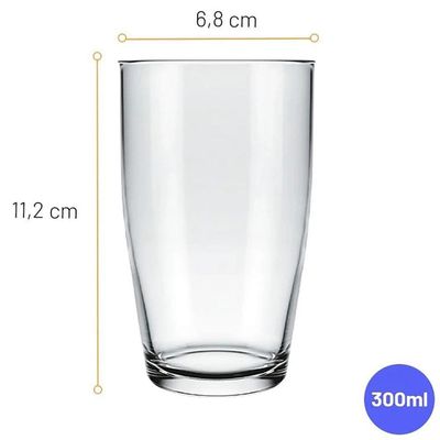 Conjunto de Copos Nadir Prosa 300 ml 6 Peças Transparente