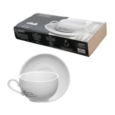 Jogo de Xícaras para Chá Manhattan em Porcelana 160 ml 6 Peças Hauskraft Branco