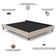 Cabeceira Casal Nilo 140cm Com Cama Pés Madeira Suném P05 Veludo Bege - Lyam Decor