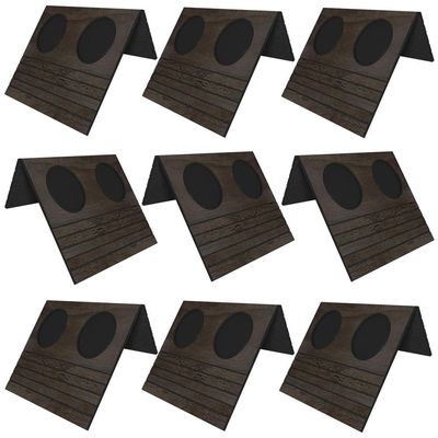 Kit 09 Esteiras Bandeja Com Suporte Para Copos Para Sofá MDF Tabaco - Gran Belo