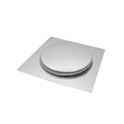 Ralo Click Inteligente Quadrado 15x15cm Metal Cromado