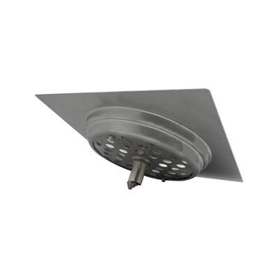 Ralo Click Inteligente Quadrado 15x15cm Metal Cromado
