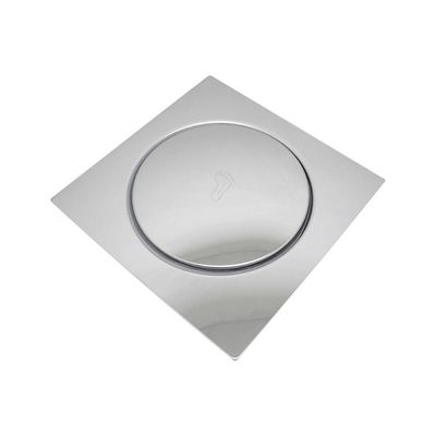 Ralo Click Inteligente Quadrado 15x15cm Metal Cromado