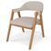 Cadeira de Jantar e Estar Living Estofada Nadja L02 Linho Bege - Lyam Decor