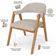 Cadeira de Jantar e Estar Living Estofada Nadja L02 Linho Bege - Lyam Decor