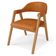 Cadeira de Jantar e Estar Living Estofada Nadja L02 Couríssimo Canela - Lyam Decor