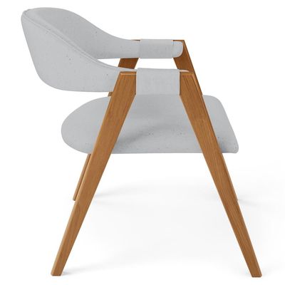 Cadeira de Jantar e Estar Living Estofada Nadja L02 Linho Cinza - Lyam Decor