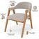 Cadeira de Jantar e Estar Living Estofada Nadja L02 Bouclê Creme - Lyam Decor