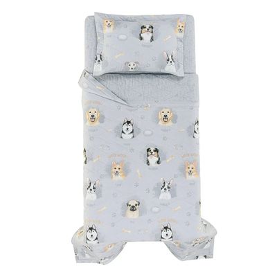 Colcha Solteiro Infantil Dupla Face Alg. 200Fios Dog Karsten