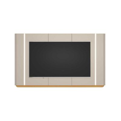 Painel Quarto P- Tv Até 75 Pol Santorini 239x141cm Tauari-off White Fosco - Linea Brasil
