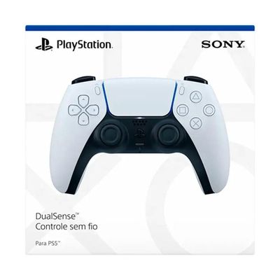 Controle Sony Dualsense Sem Fio Playstation 5 - So000121ps5 Preto-branco