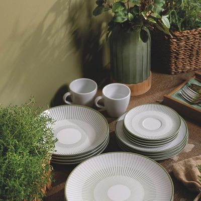 Prato de Sobremesa 19cm Tramontina Lineare Porcelana Decorada Avulso Raso