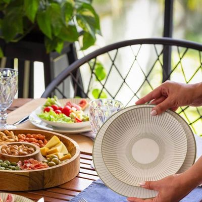 Prato de Sobremesa 19cm Tramontina Lineare Porcelana Decorada Avulso Raso