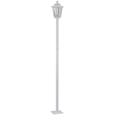 Poste de Jardim Luminária Externa Colonial 1,71m Branco Retrô Iluminação E27 Grego Dital