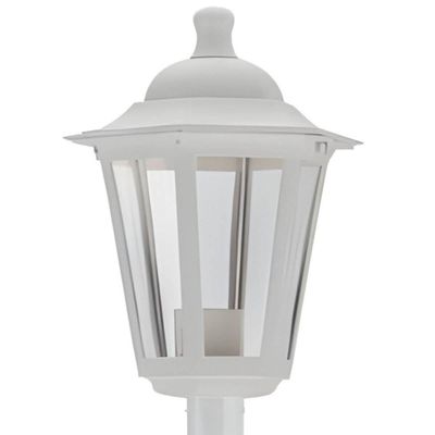 Poste de Jardim Luminária Externa Colonial 1,71m Branco Retrô Iluminação E27 Grego Dital