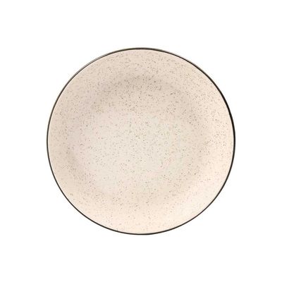 Jogo 6 Pratos Fundos Cerâmica Oxford Flat Duna 20,5 Cm: Minimalista