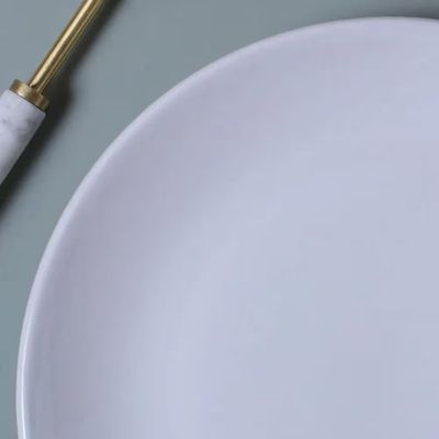 Conjunto de Pratos Rasos Orgânico New White 26,5cm 6 Peças Porto Brasil Branco