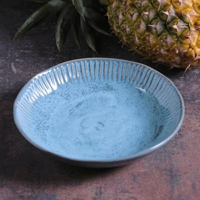 Conjunto com 6 Pratos Fundos Porto Brasil Linhas Breeze em Stoneware Azul
