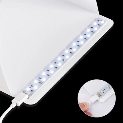 Mini Estúdio Fotográfico Led Portátil Cabine Fotografia Ecommerce Iluminação 2 Fundos Box Completo Tenda Fotográfica Usb