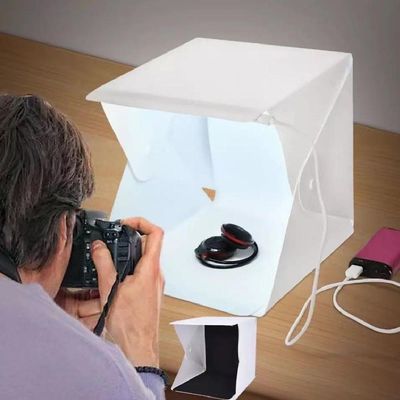 Mini Estúdio Fotográfico Led Portátil Cabine Fotografia Ecommerce Iluminação 2 Fundos Box Completo Tenda Fotográfica Usb