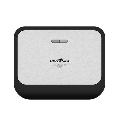 Sanduicheira Grill Britânia BGR25B PT Inox Preto com Inox / 110V
