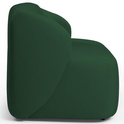 Sofá 3 Lugares Orgânico Para Sala De Estar Living 205cm Heidy F04 Veludo Verde - Lyam Decor