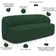Sofá 3 Lugares Orgânico Para Sala De Estar Living 205cm Heidy F04 Veludo Verde - Lyam Decor