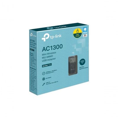 Adaptador Wifi Usb Mini Mu-mimo Dual Band 2.4ghz E 5ghz Ac1300 Archer T3u