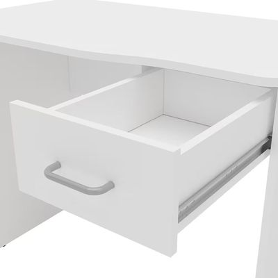 Escrivaninha Politorno Arapei 1 Gaveta MDP Compacta Pintura UV Design Moderno Branco