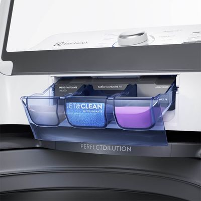 Máquina de Lavar Electrolux 17kg Branca Essential Care com Cesto Inox e Jet&Clean (LED17) 220V