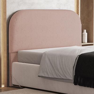 Cabeceira Cama Box King 195cm Orgânica Lanna W01 Linho Rosê - Lyam Decor