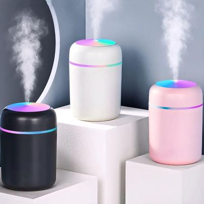 Umidificador Portátil Ultrassônico Com Luminária Led – Compacto, Silencioso E Multifuncional - Rosa