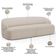 Sofá 3 Lugares Curvo Orgânico com 02 Poltronas Para Sala Living 220cm Barolo L06 Linho Bege - Lyam Decor