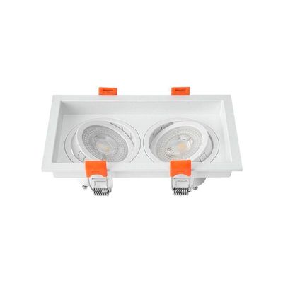 Spot De Embutir Recuado Nordecor Loyo Para 2 Lâmpadas Gu10 Mr16 Branco