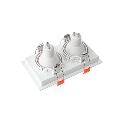Spot De Embutir Recuado Nordecor Loyo Para 2 Lâmpadas Gu10 Mr16 Branco