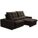 Sofá Retrátil Reclinável Para Sala 3 Lugares 210cm Curie F04 Veludo Marrom Escuro - Lyam Decor