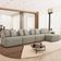 Sofá 5 Lugares com Chaise Direito Sala Living 334cm Arlo F04 Linho Bege - Lyam Decor