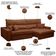 Sofá Retrátil Reclinável Para Sala 4 Lugares 290cm Aisha F04 Veludo Terracota - Lyam Decor