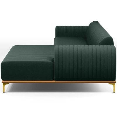 Sofá 4 Lugares Com Chaise Molino 265cm Verde Musgo C-117