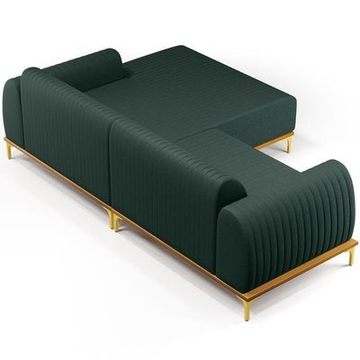 Sofá 4 Lugares Com Chaise Molino 265cm Verde Musgo C-117