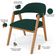 Kit 02 Cadeiras de Jantar e Estar Living Estofada Nadja L02 Bouclê Verde - Lyam Decor